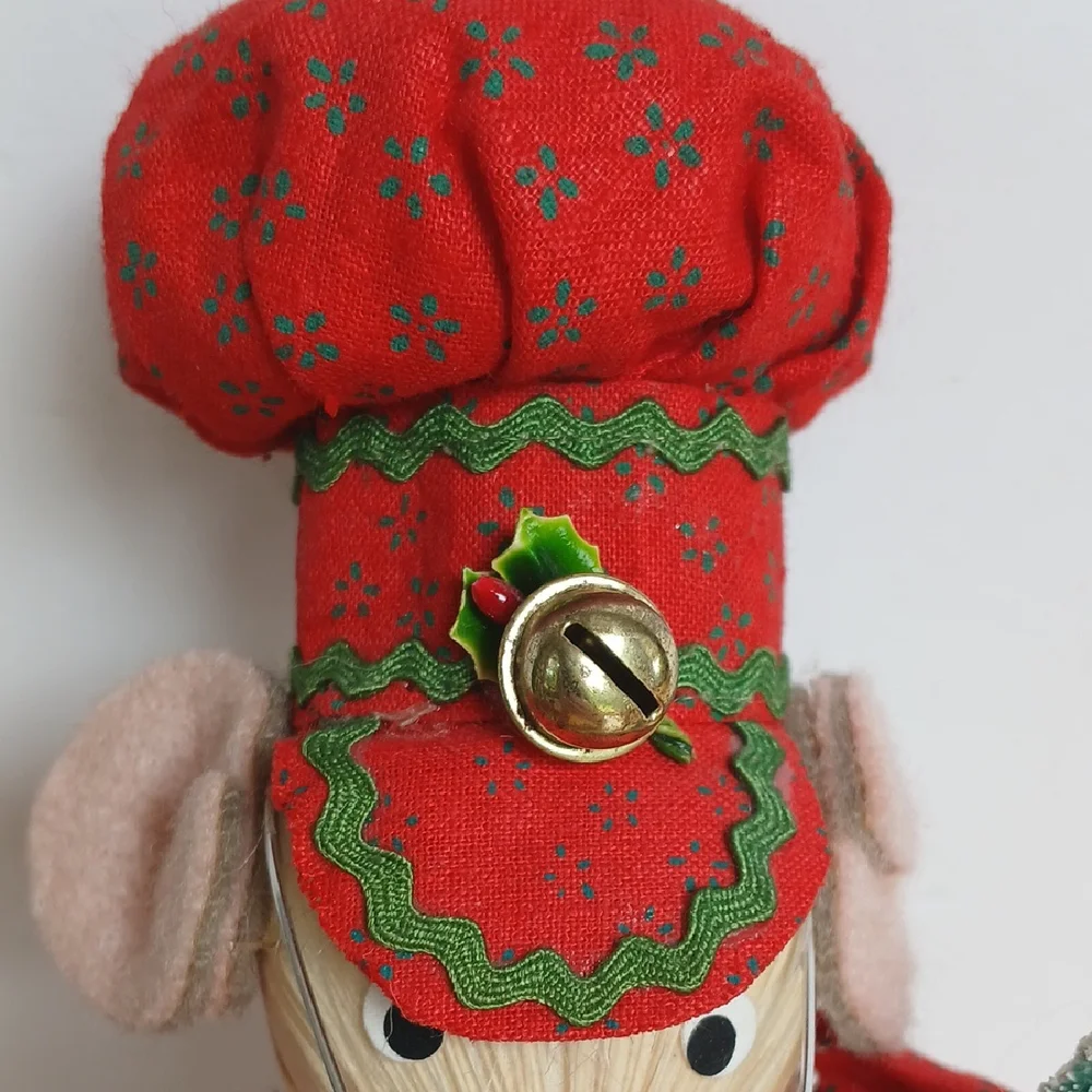 VTG Kurt Adler Chef Corn Husk Mouse Decor 6